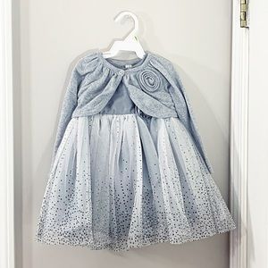 NWOT Very Cute Formal Girl dress 12 mth Gray